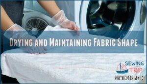 drying and maintaining fabric shape