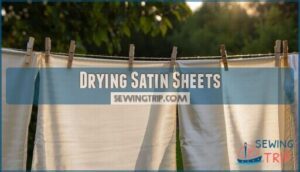 drying satin sheets