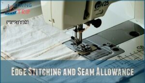 edge stitching and seam allowance