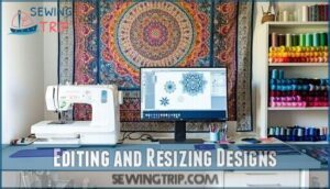 editing and resizing designs
