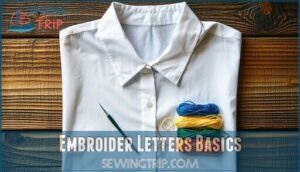 embroider letters basics