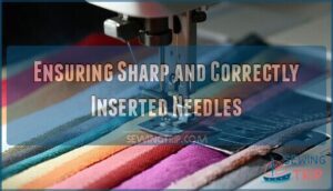 ensuring sharp and correctly inserted needles
