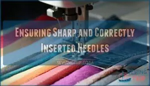 ensuring sharp and correctly inserted needles