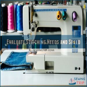 evaluate stitching needs and speed