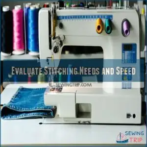 evaluate stitching needs and speed