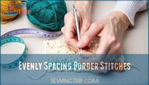 evenly spacing border stitches