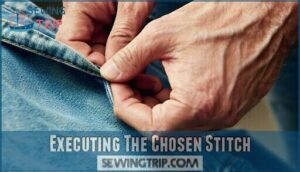 executing the chosen stitch