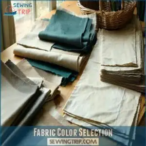 fabric color selection