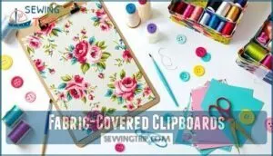 fabric-covered clipboards
