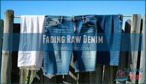 fading raw denim