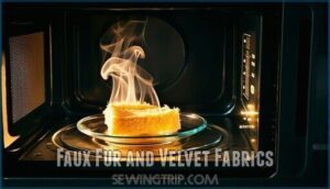 faux fur and velvet fabrics
