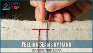 felling seams by hand