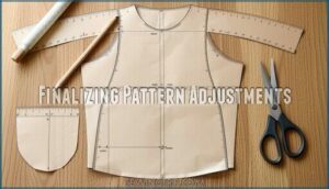 finalizing pattern adjustments