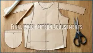 finalizing pattern adjustments