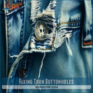 fixing torn buttonholes fixing torn buttonholes