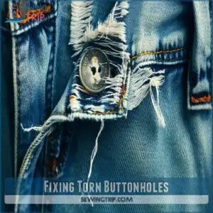 fixing torn buttonholes