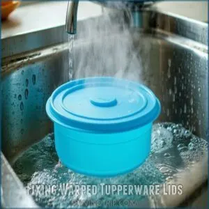 fixing warped tupperware lids