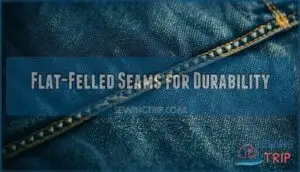flat-felled seams for durability