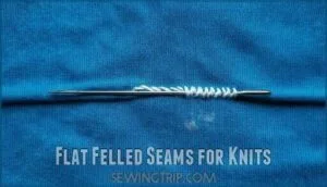 flat felled seams for knits
