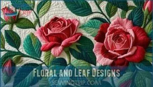 floral and leaf designs