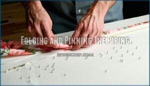 folding and pinning the piping