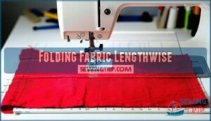 folding fabric lengthwise