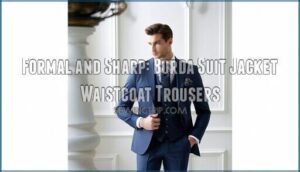 formal and sharp: burda suit jacket waistcoat trousers