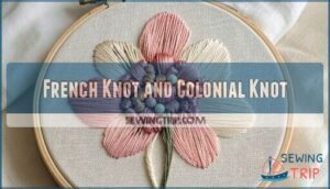 french knot and colonial knot