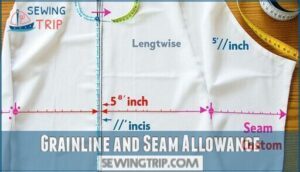grainline and seam allowance