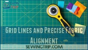grid lines and precise fabric alignment