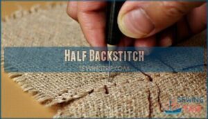 half backstitch half backstitch