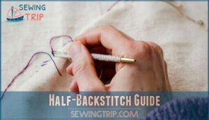 half-backstitch guide