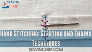 hand stitching: starting and ending techniques