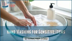 hand washing for sensitive items