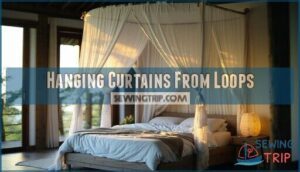 hanging curtains from loops