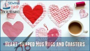 heart-shaped mug rugs and coasters heart-shaped mug rugs and coasters