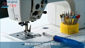 how to change serger needles