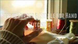 how to thread a needle for hand stitching