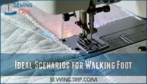 ideal scenarios for walking foot