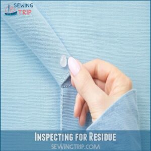 inspecting for residue inspecting for residue