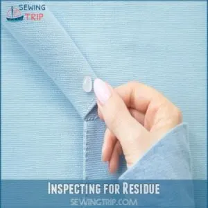 inspecting for residue