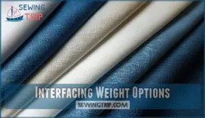 interfacing weight options