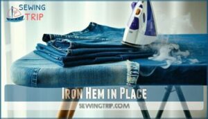 iron hem in place