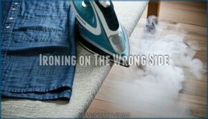 ironing on the wrong side