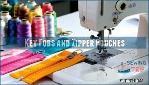 key fobs and zipper pouches