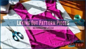 laying out pattern pieces