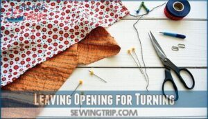 leaving opening for turning