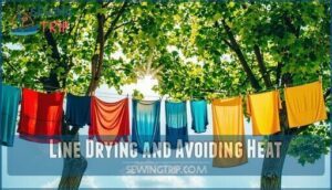 line drying and avoiding heat