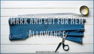 mark and cut for hem allowance