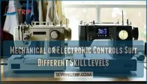 mechanical or electronic controls suit different skill levels